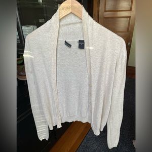 Moda international small cream cotton button up cardigan
